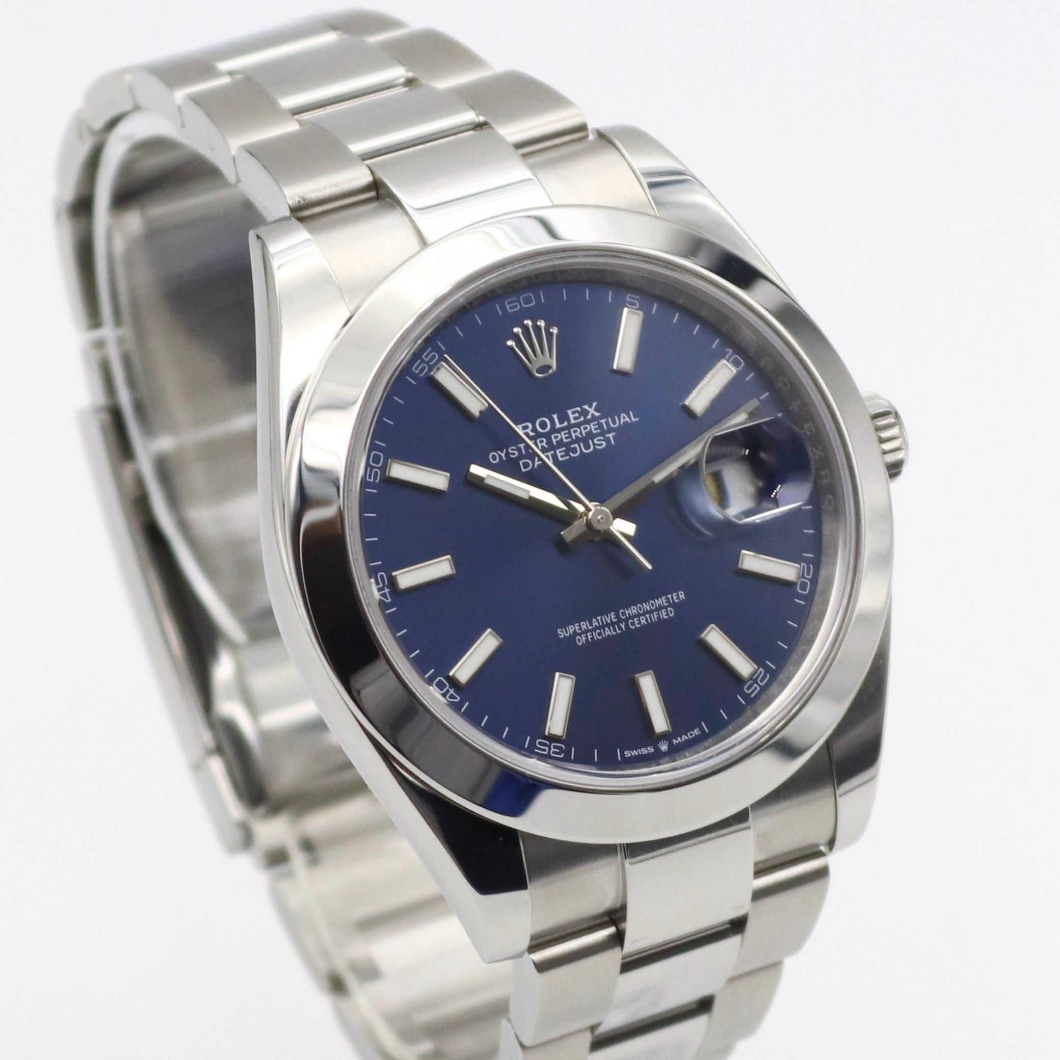 Rolex Datejust 41mm Blue Dial Oyster Bracelet Stainless Steel 126300 - Image 3