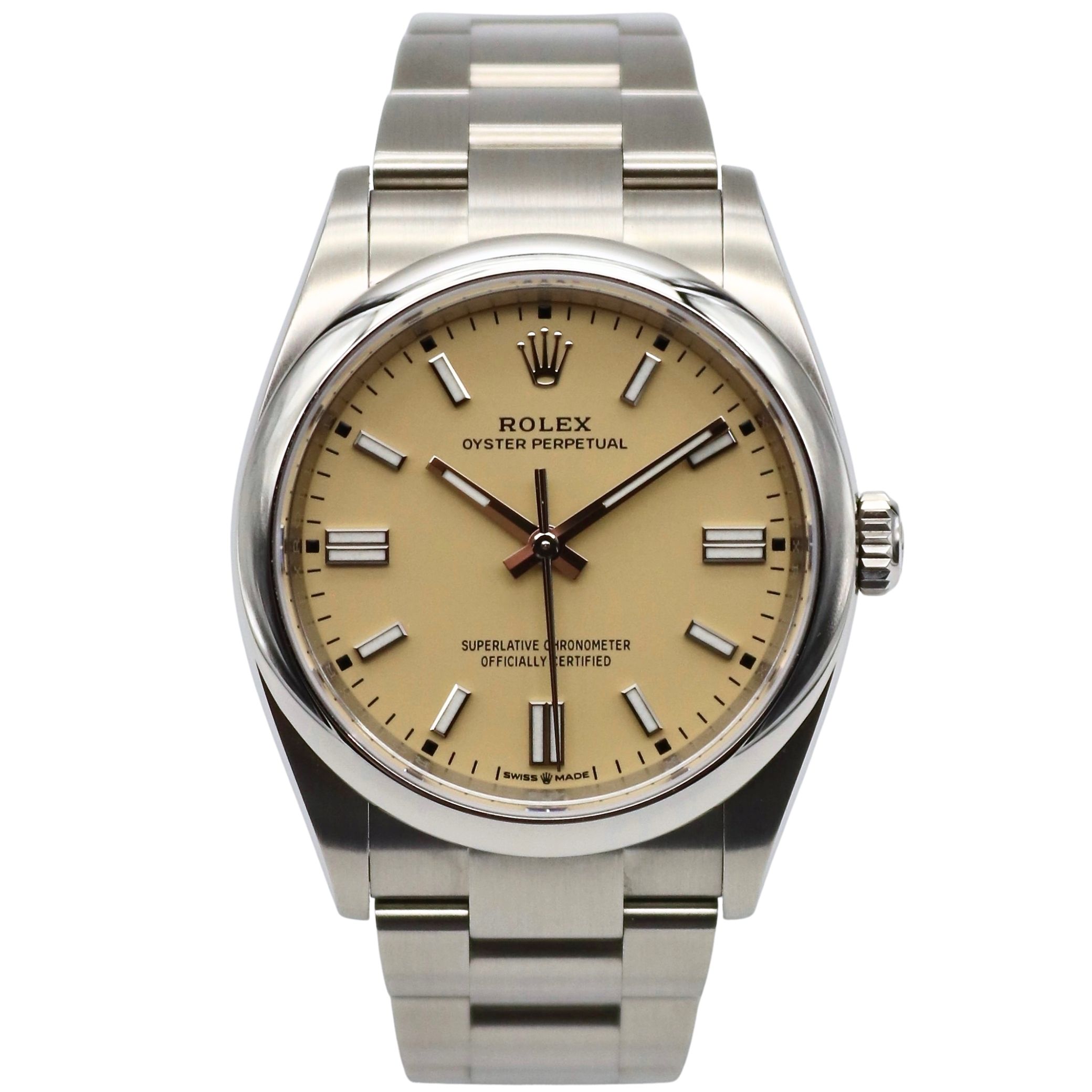 Rolex Oyster Perpetual 36mm Beige Dial Stainless Steel 126000