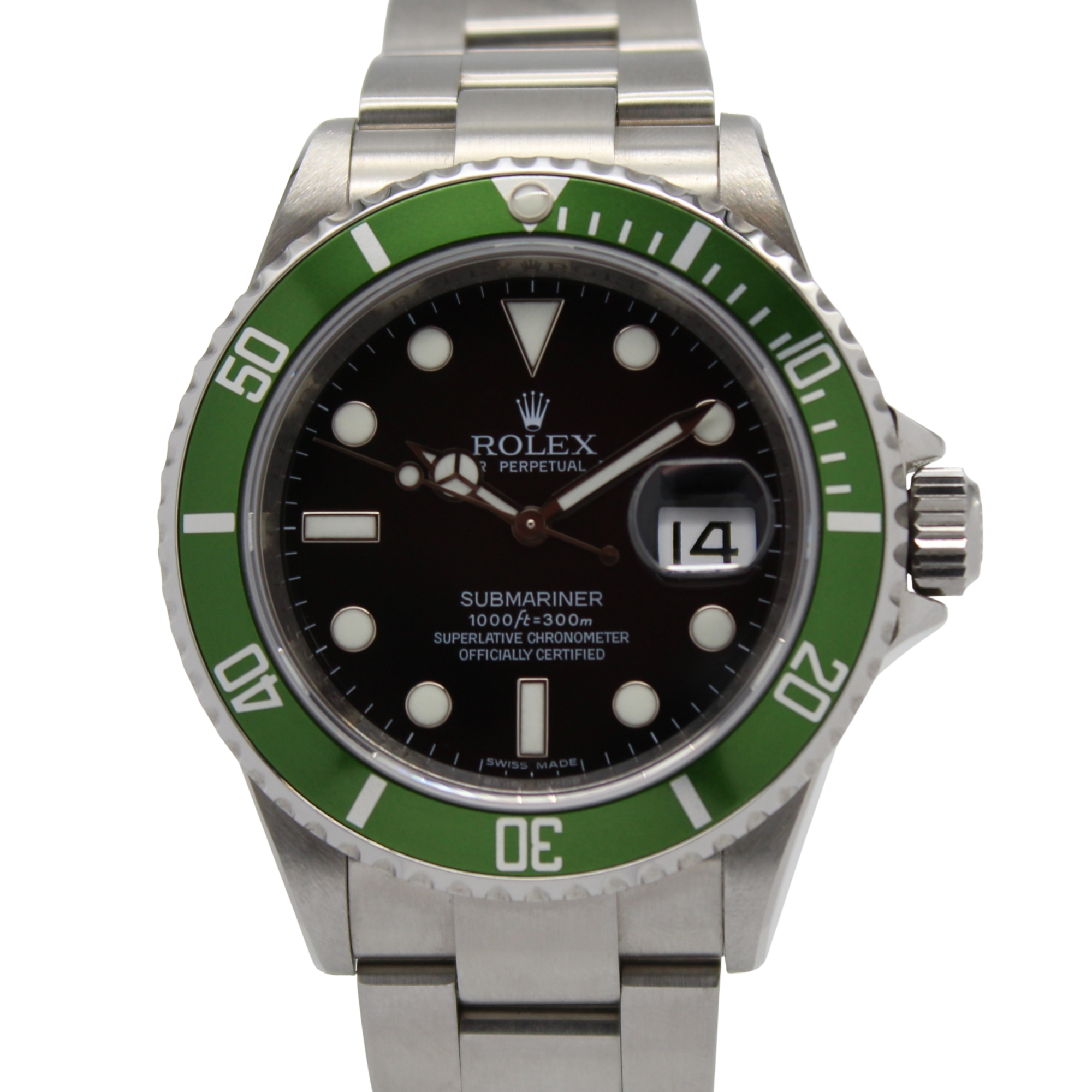 Rolex Submariner Date “Kermit” 40mm Green Bezel Black Dial Stainless Steel 16610LV