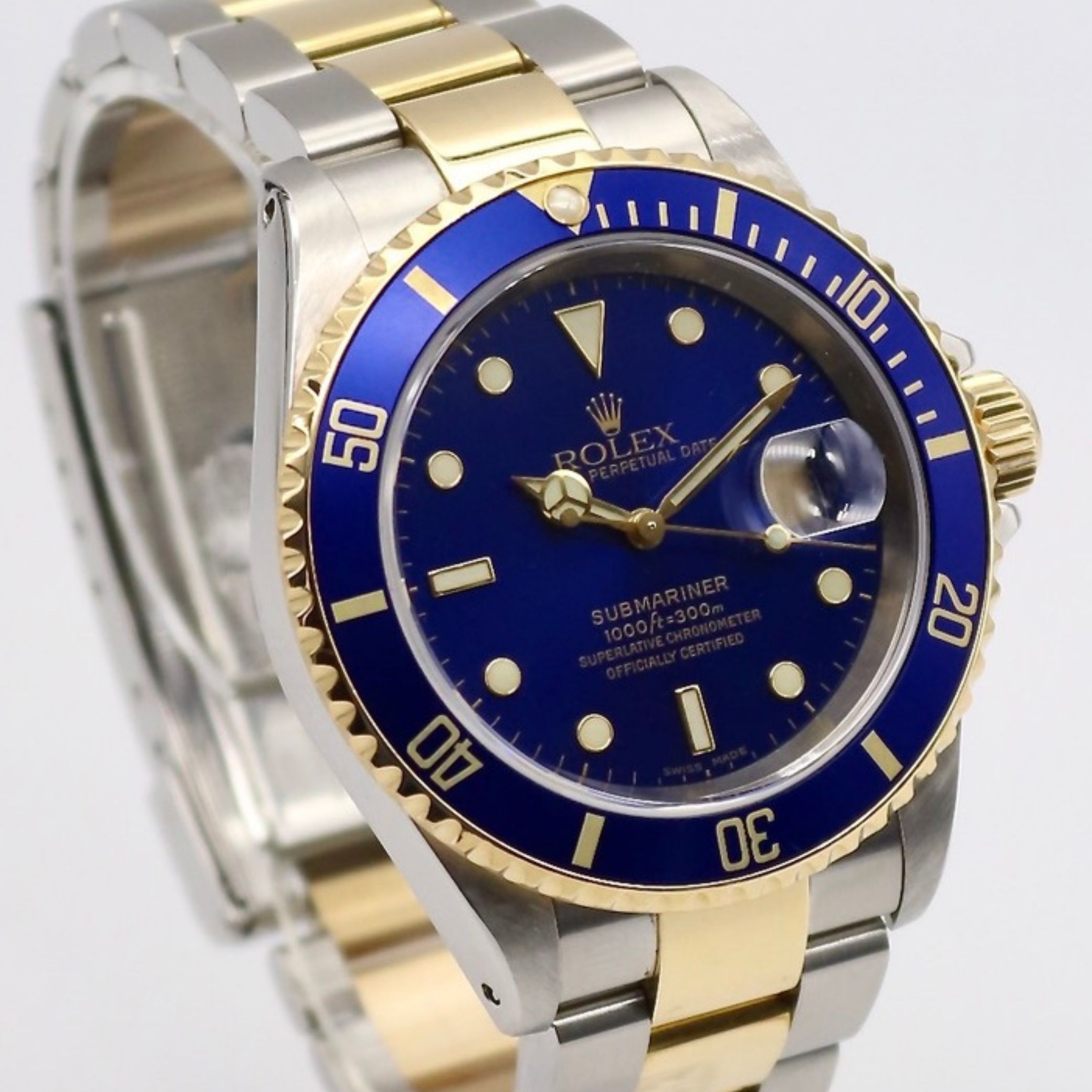 Rolex Submariner Date 40mm "Bluesy" Stainless Steel/18k Yellow Gold 16613 - Image 3