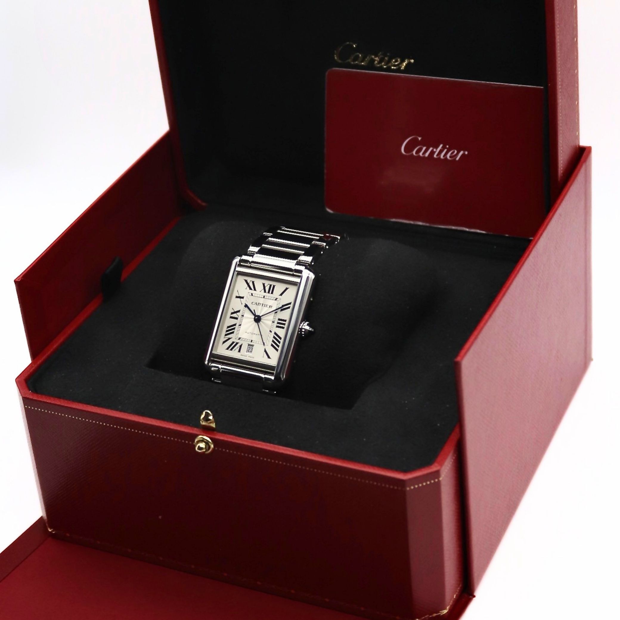 Cartier Tank Must XL Automatic Stainless Steel Silver Dial 41mm WSTA0053 - Image 7