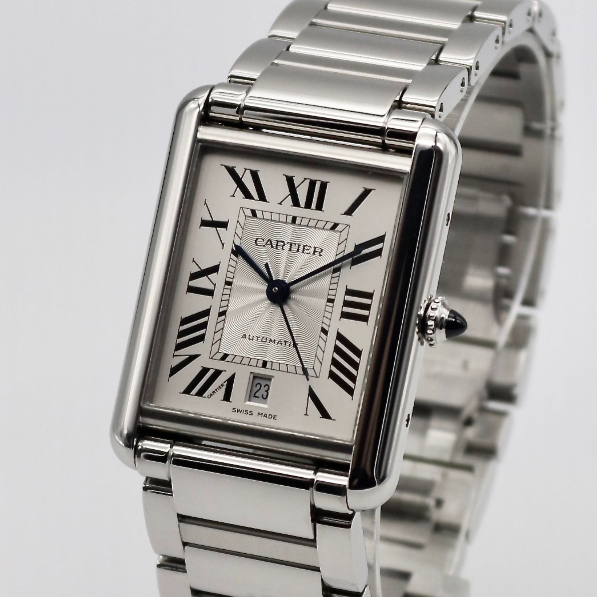 Cartier Tank Must XL Automatic Stainless Steel Silver Dial 41mm WSTA0053 - Image 2