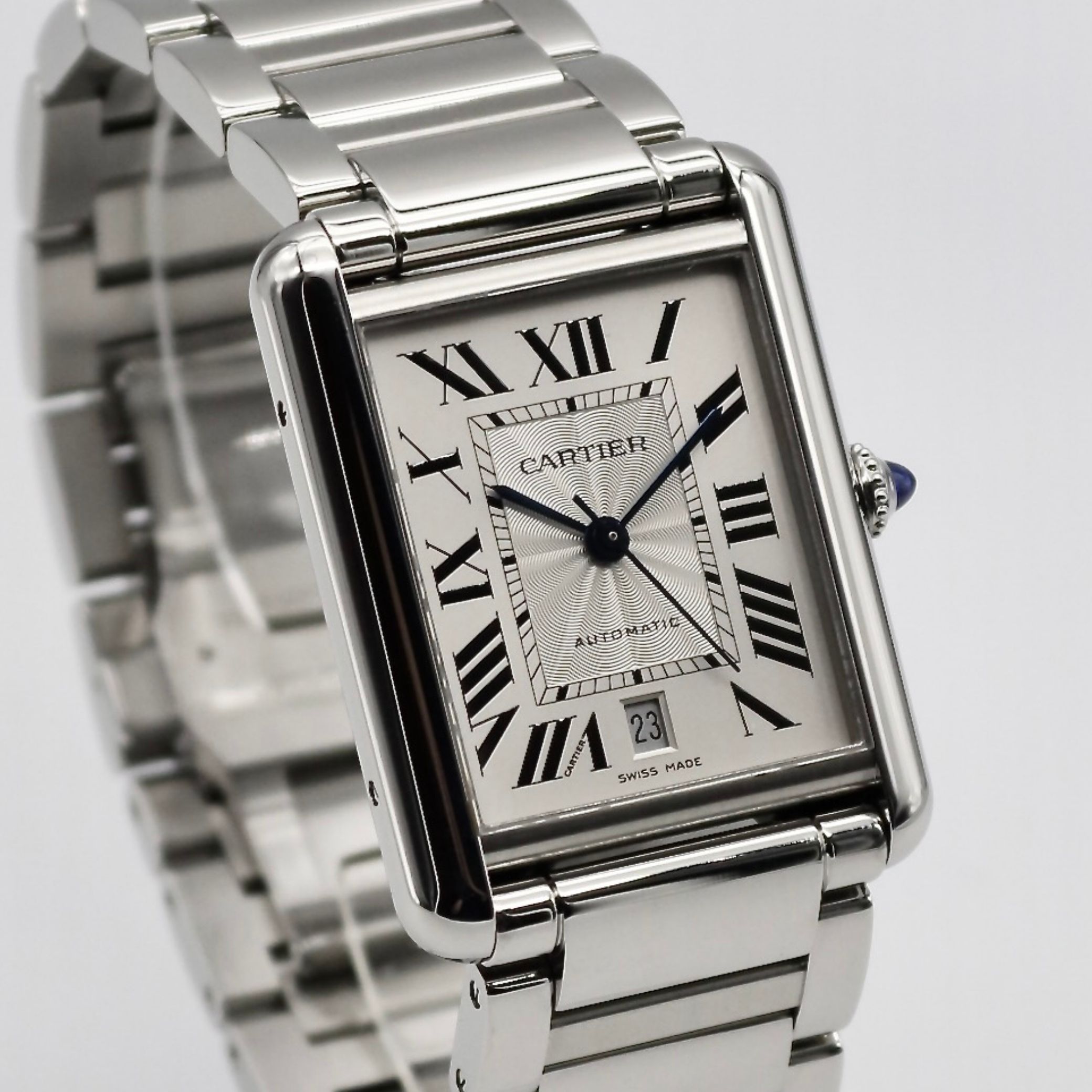 Cartier Tank Must XL Automatic Stainless Steel Silver Dial 41mm WSTA0053 - Image 3