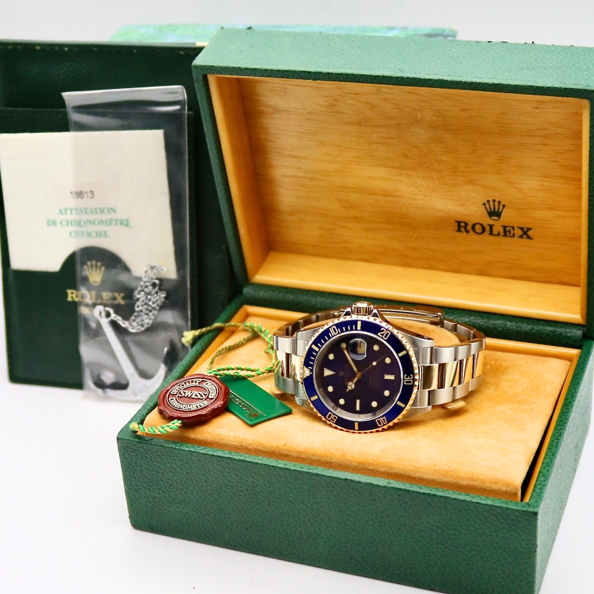 Rolex Submariner Date 40mm "Bluesy" Stainless Steel/18k Yellow Gold 16613 - Image 7