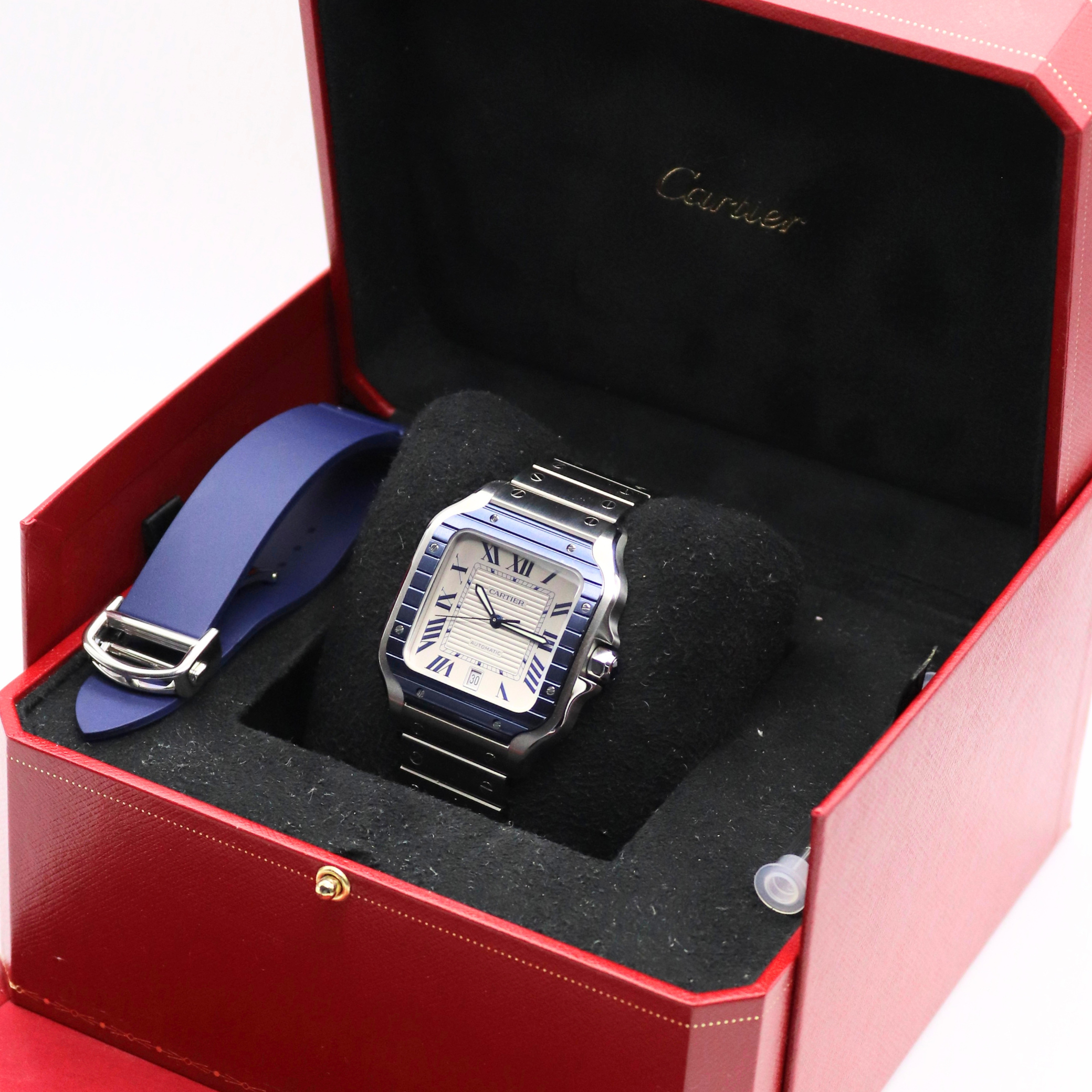 Cartier Santos De Cartier Silver Dial 39.8mm x 45.5mm Stainless Steel WSSA0047 - Image 7