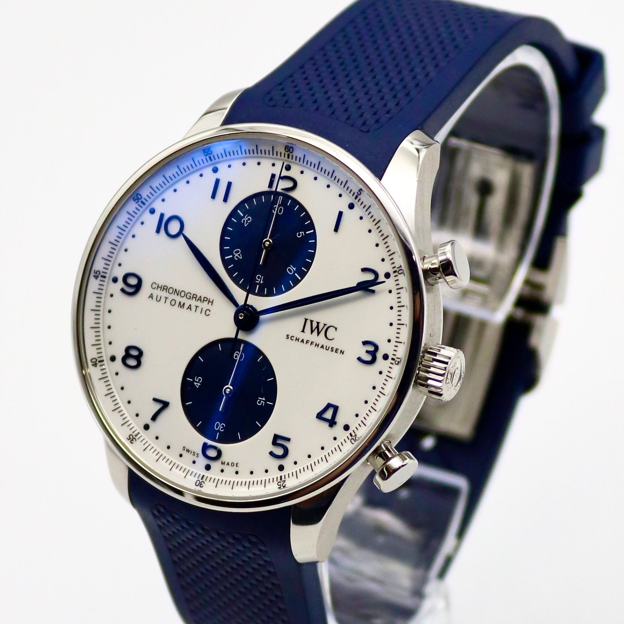 IWC Portugieser Chronograph 41mm White Dial Stainless Steel IW371620 - Image 2