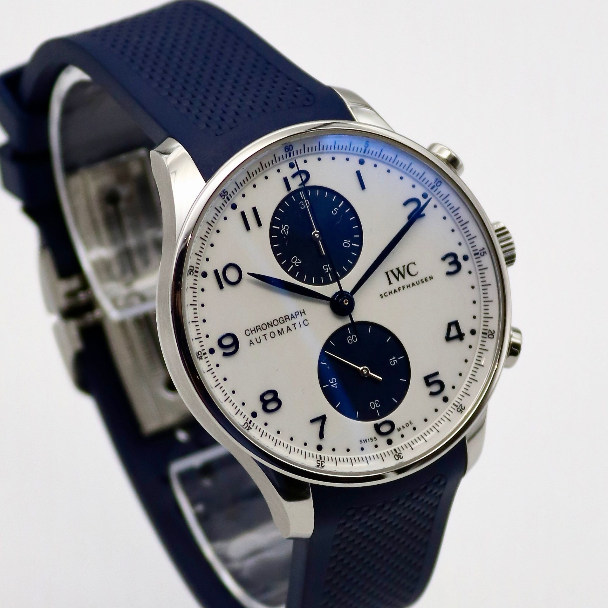 IWC Portugieser Chronograph 41mm White Dial Stainless Steel IW371620 - Image 3