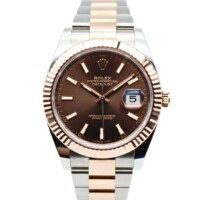 Rolex Datejust 41mm Chocolate Dial Oyster Bracelet 18k Rose Gold/Stainless Steel 126331
