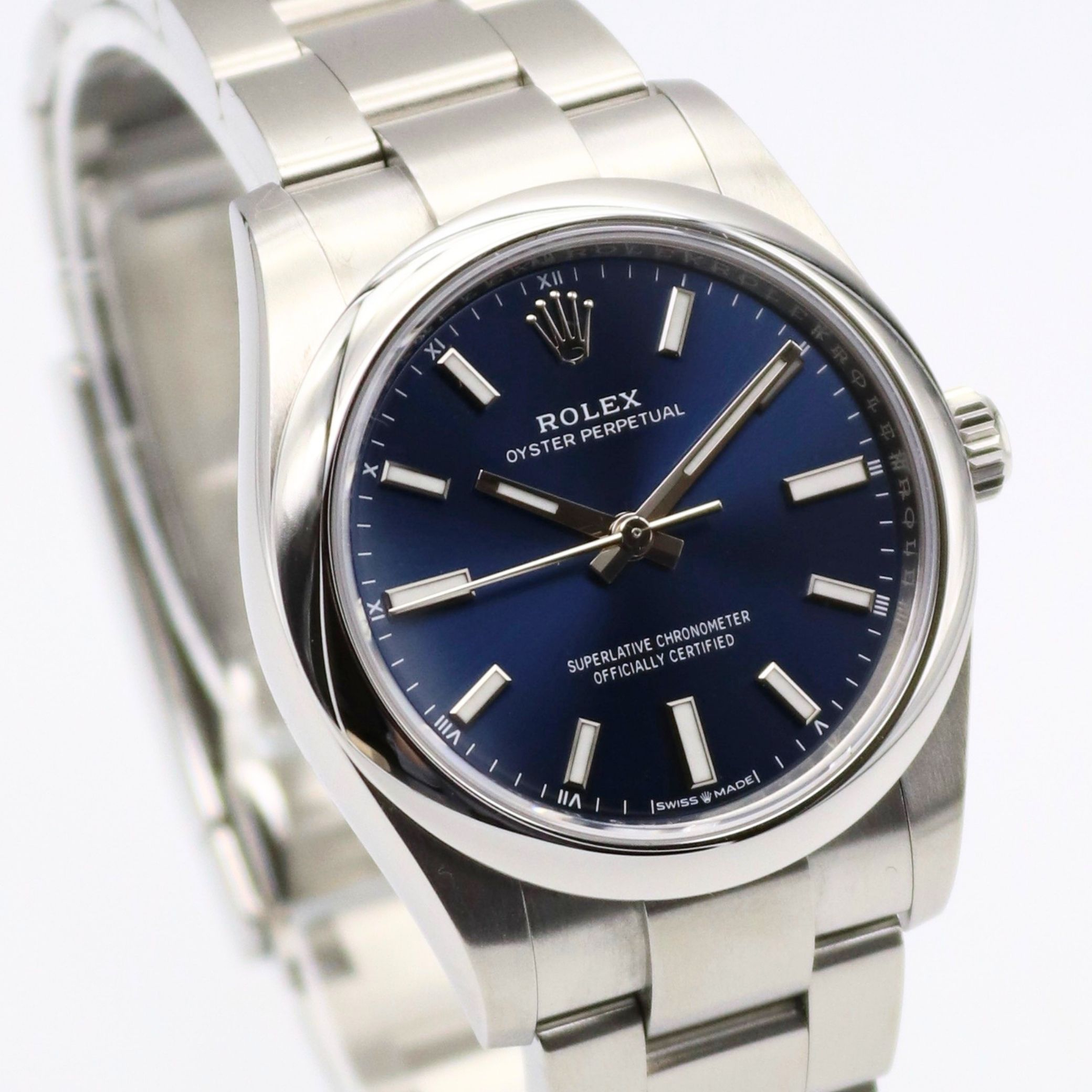 Rolex Oyster Perpetual 34mm Blue Dial Stainless Steel 124200 - Image 3