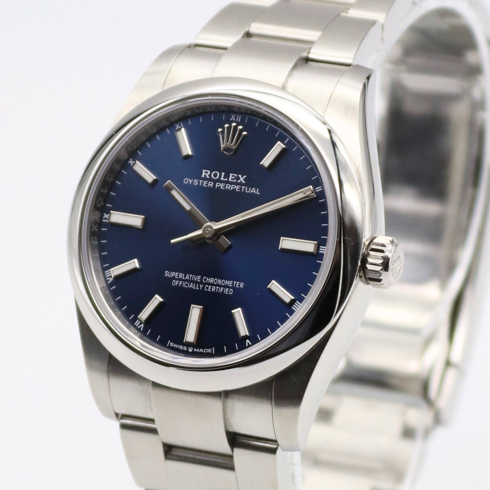 Rolex Oyster Perpetual 34mm Blue Dial Stainless Steel 124200 - Image 2