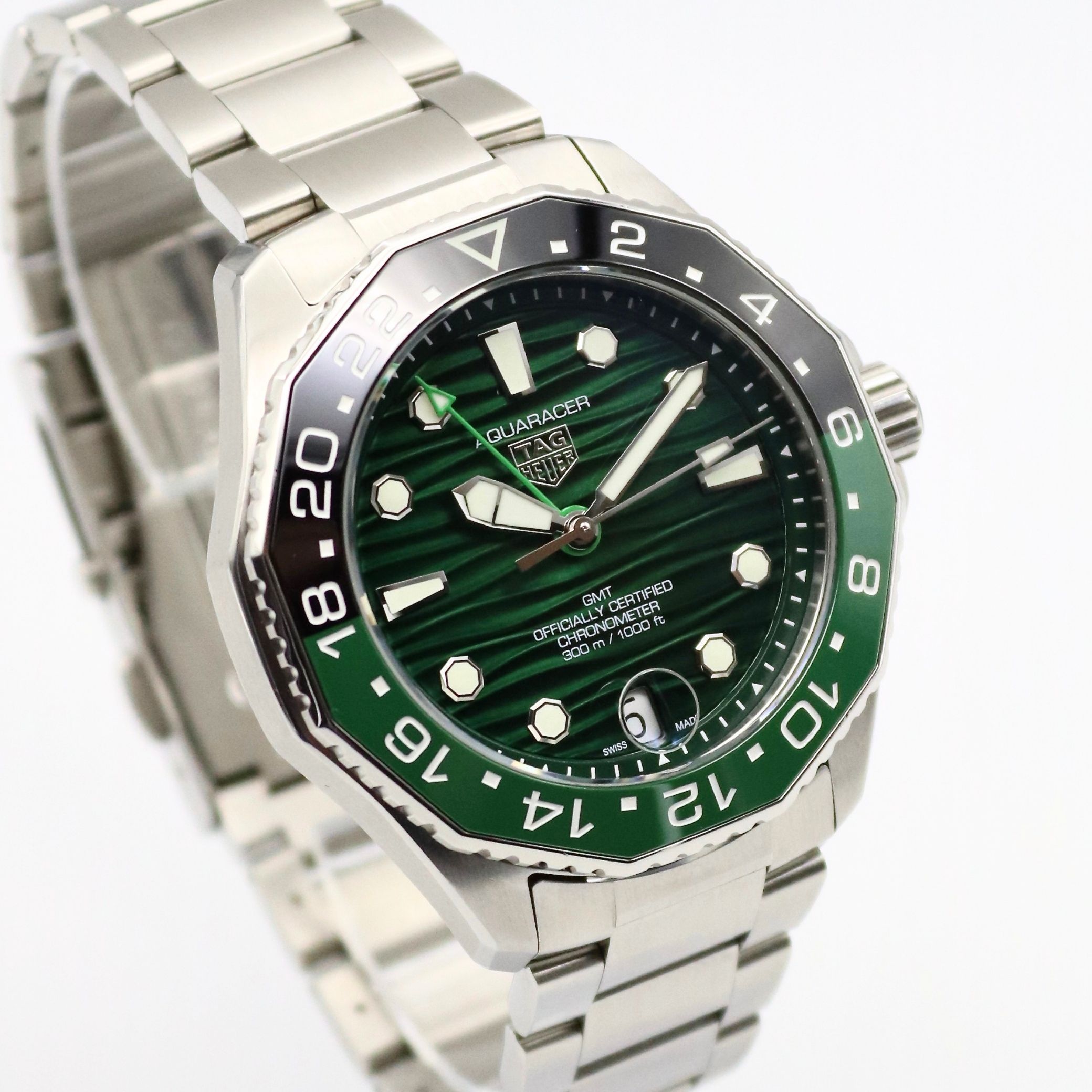 TAG Heuer Aquaracer Professional GMT 300M Green Dial 42mm Stainless Steel WBP5115.BA0013 - Image 2