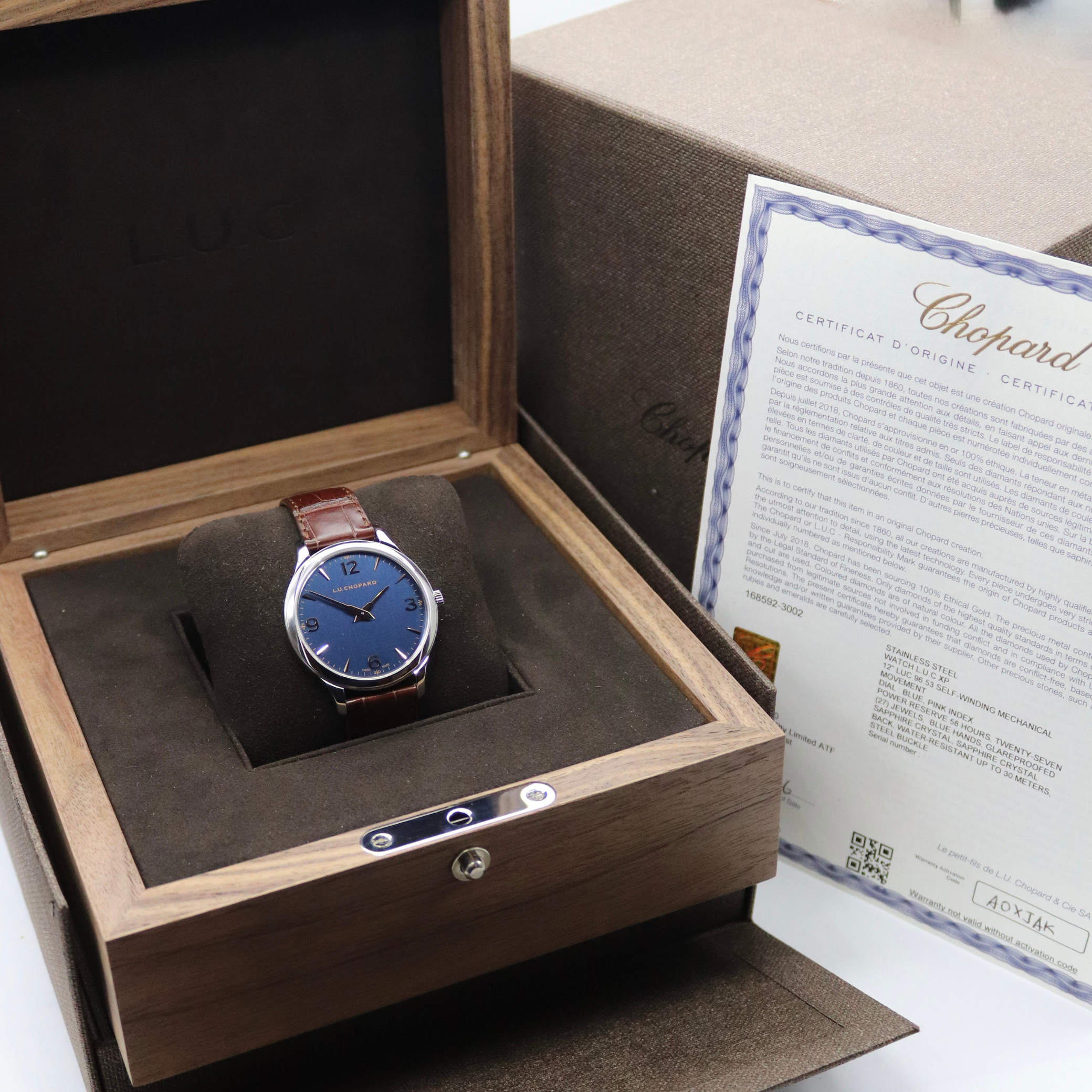 Chopard L.U.C XP 40mm Blue Dial Stainless Steel 168592-3002 - Image 6