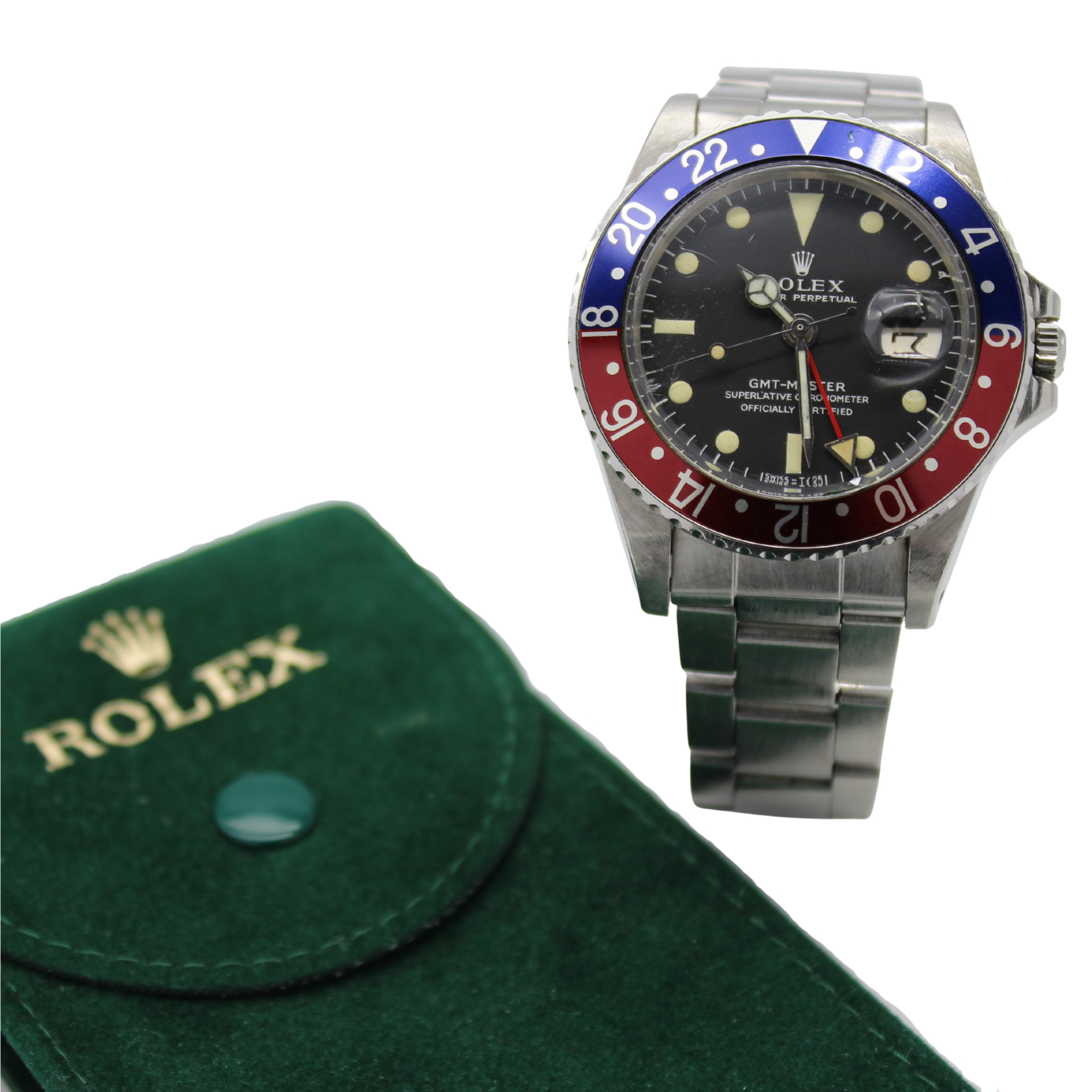 Rolex GMT-Master 40mm 'Pepsi' Black Dial Stainless Steel 1675 - Image 7