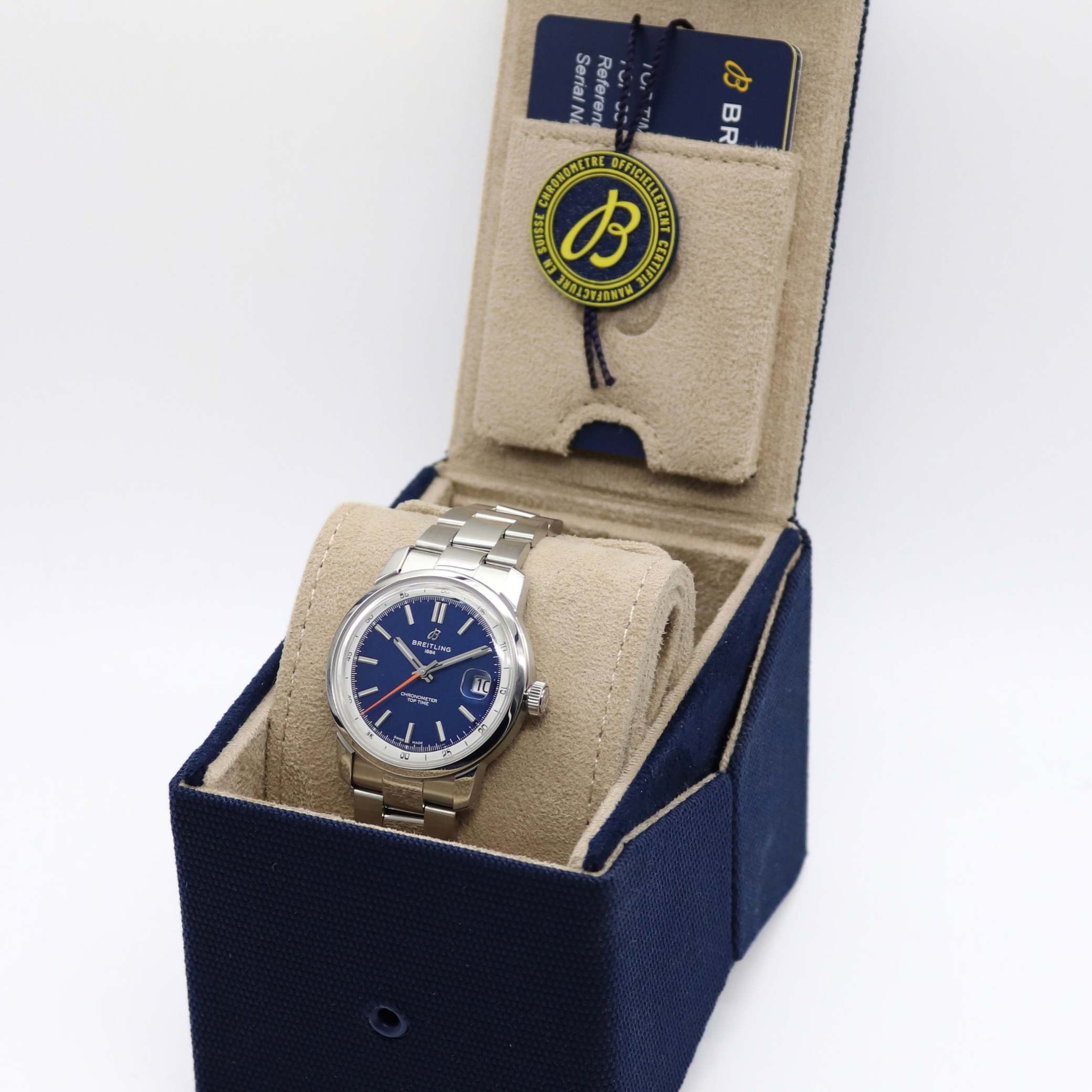 Breitling Top Time 38mm Blue Dial Stainless Steel AB3113 - Image 7