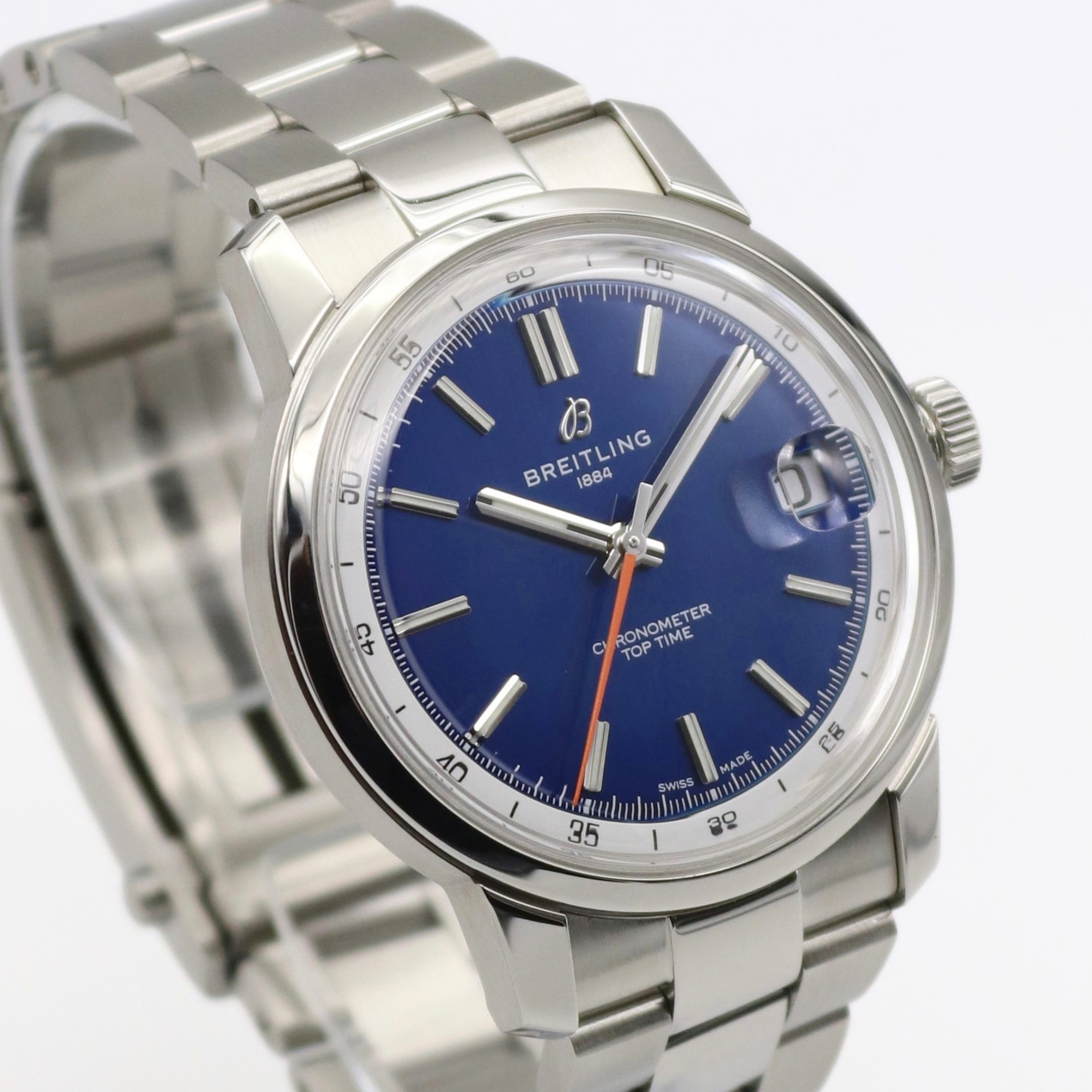Breitling Top Time 38mm Blue Dial Stainless Steel AB3113 - Image 3
