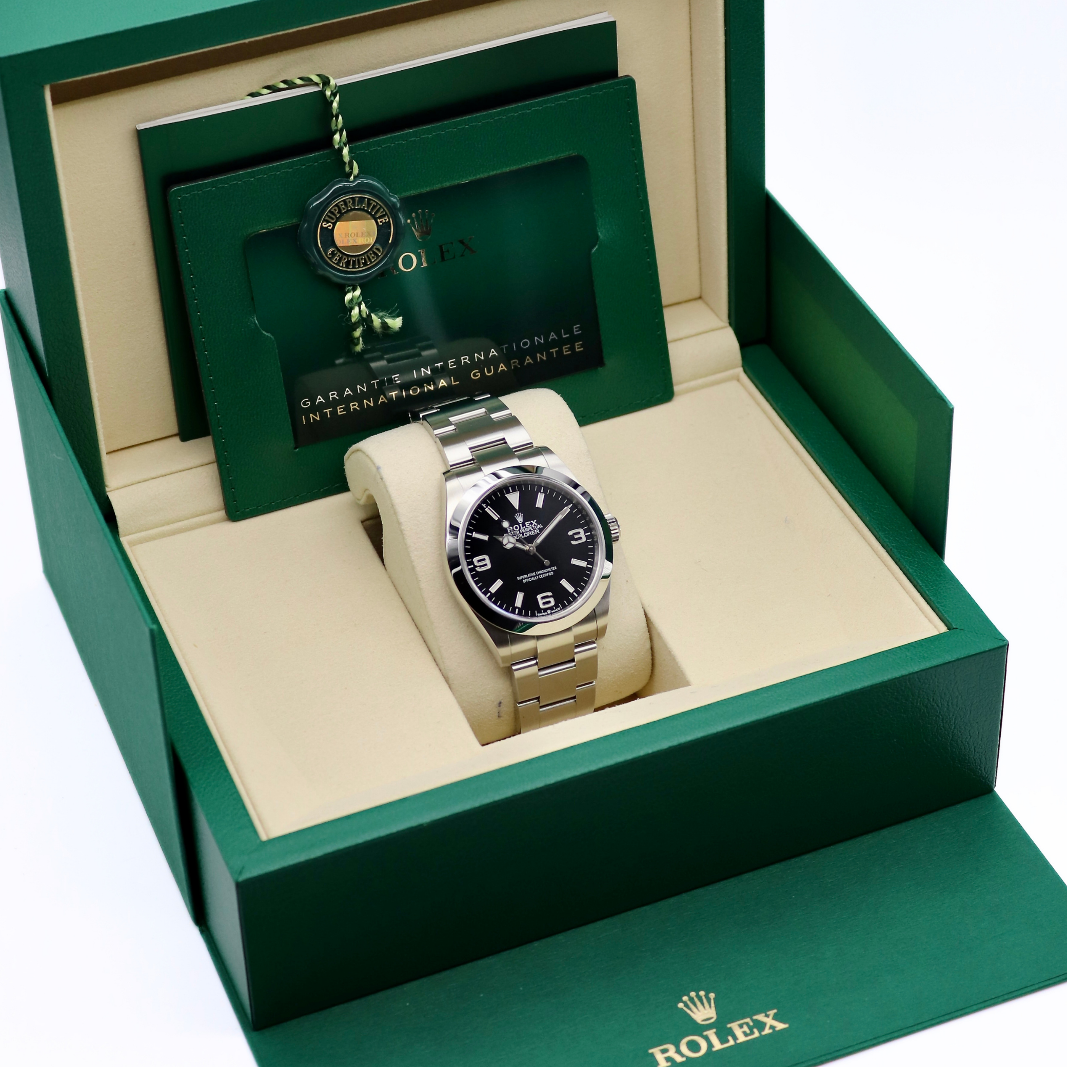 Rolex Explorer 40mm Automatic Black Dial Stainless Steel Oyster Bracelet 224270 - Image 7