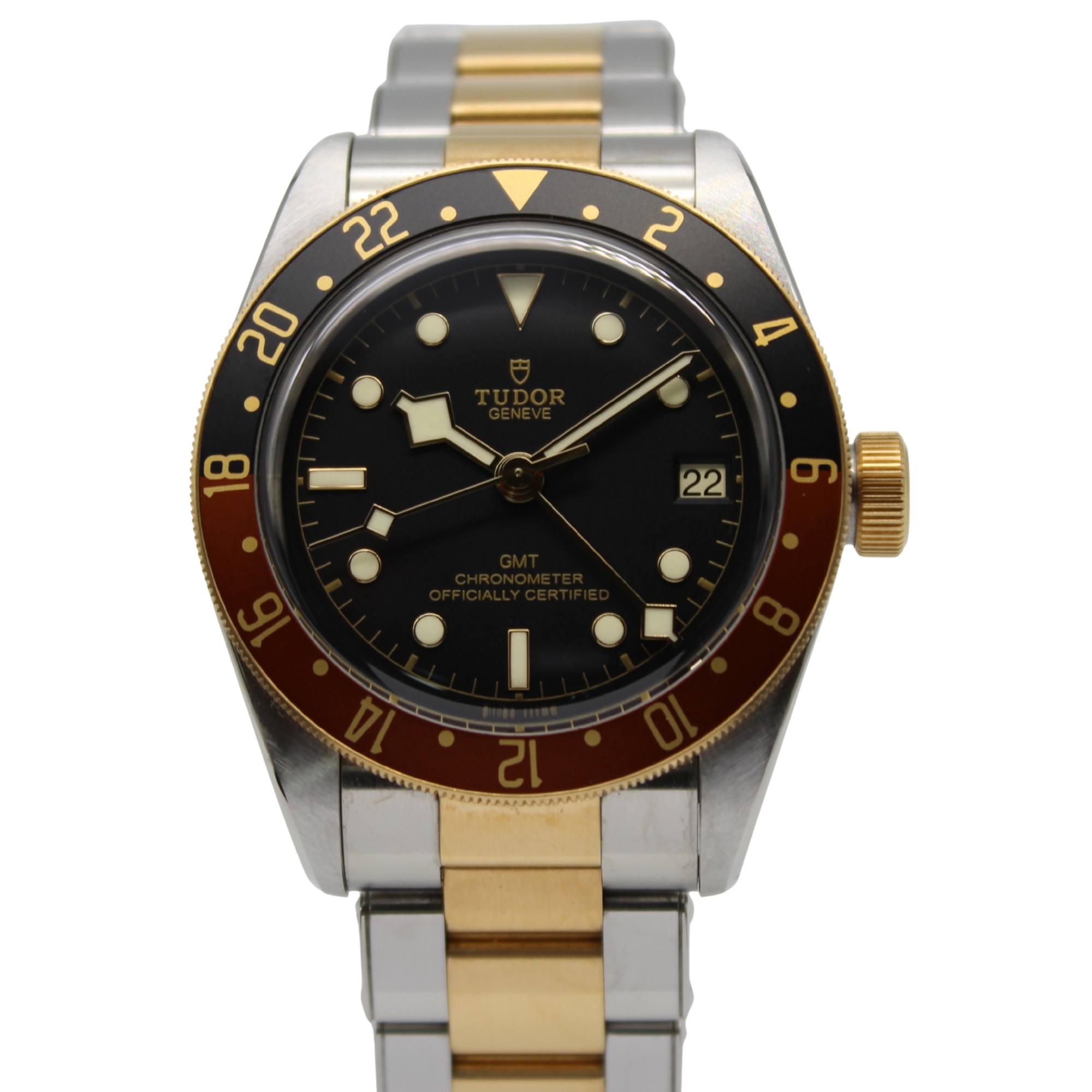 Tudor Black Bay GMT S&G 41mm Black Dial Yellow Gold/Stainless Steel 79833MN
