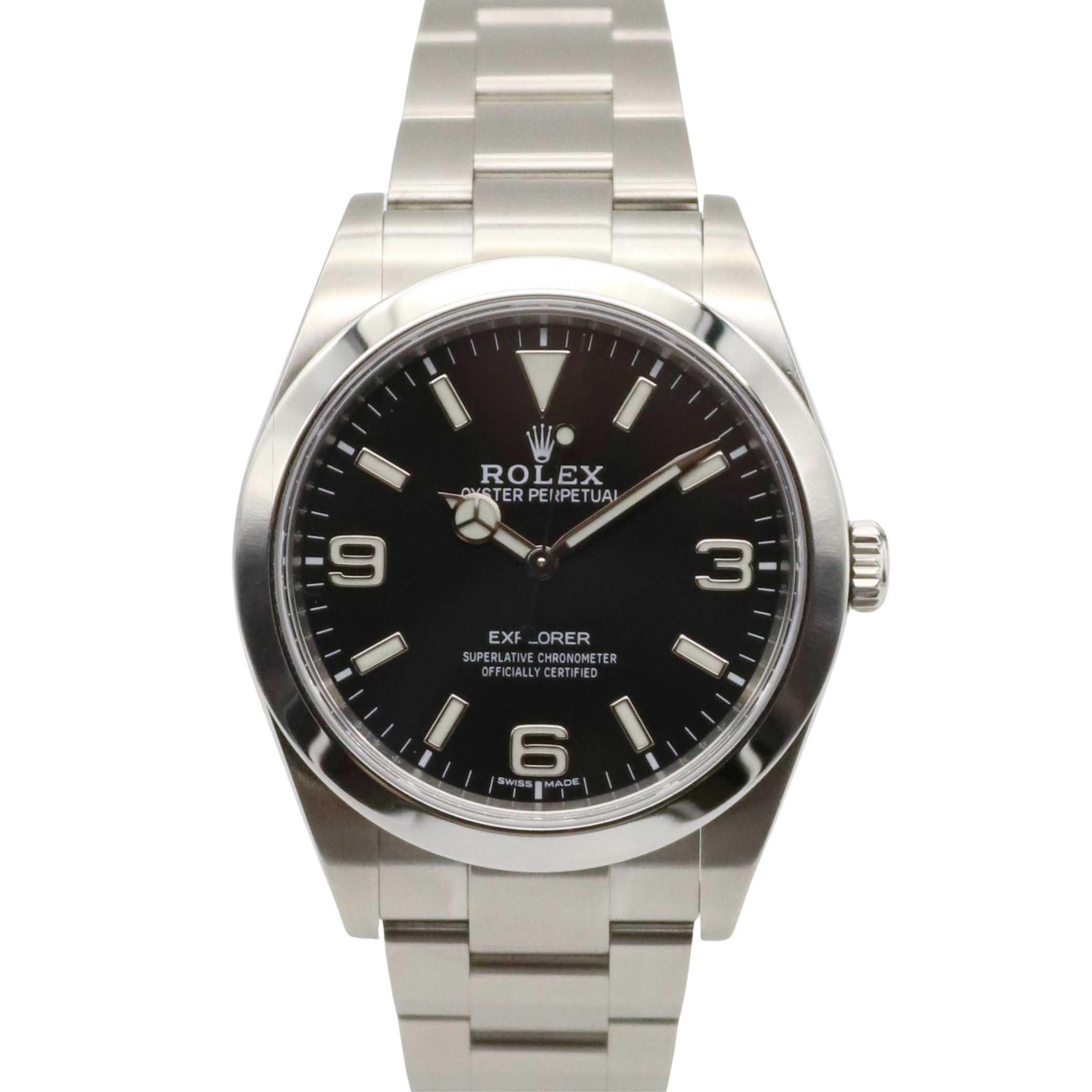 Rolex Explorer 39mm Black Dial Stainless Steel 214270