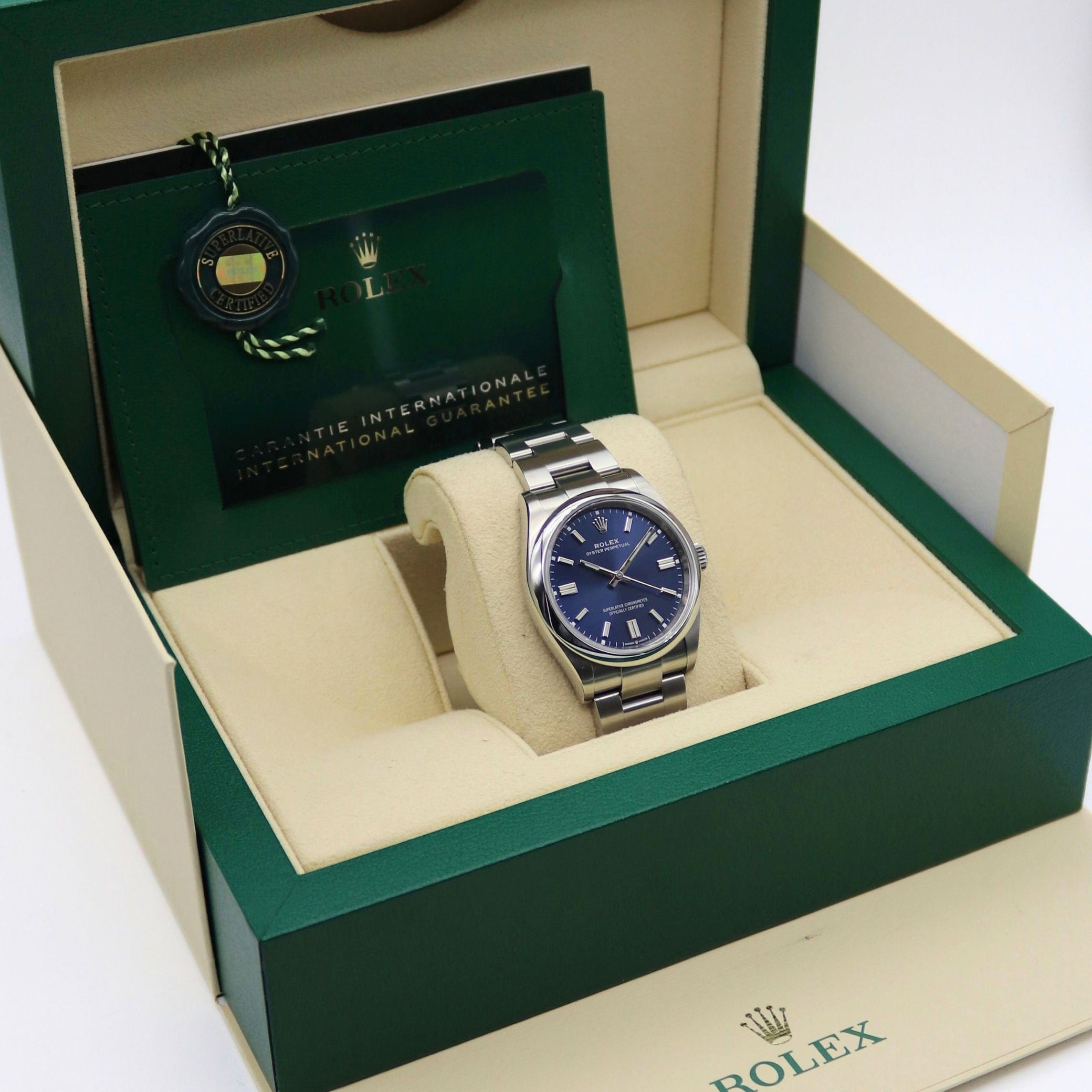 Rolex Oyster Perpetual 36mm Blue Dial Stainless Steel 126000 - Image 7