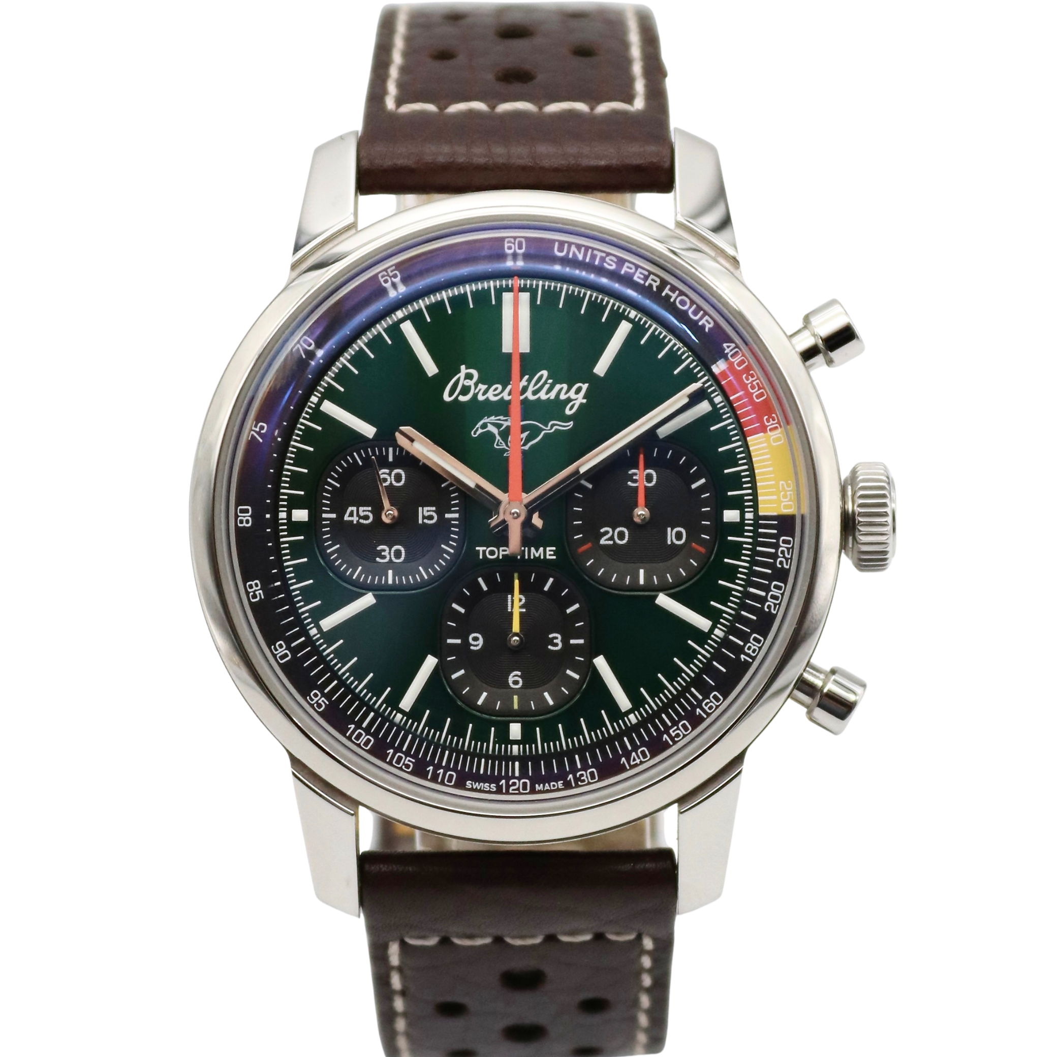 Breitling Top Time B01 Chronograph 41mm ‘Ford Mustang’ Green Dial Stainless Steel AB0176