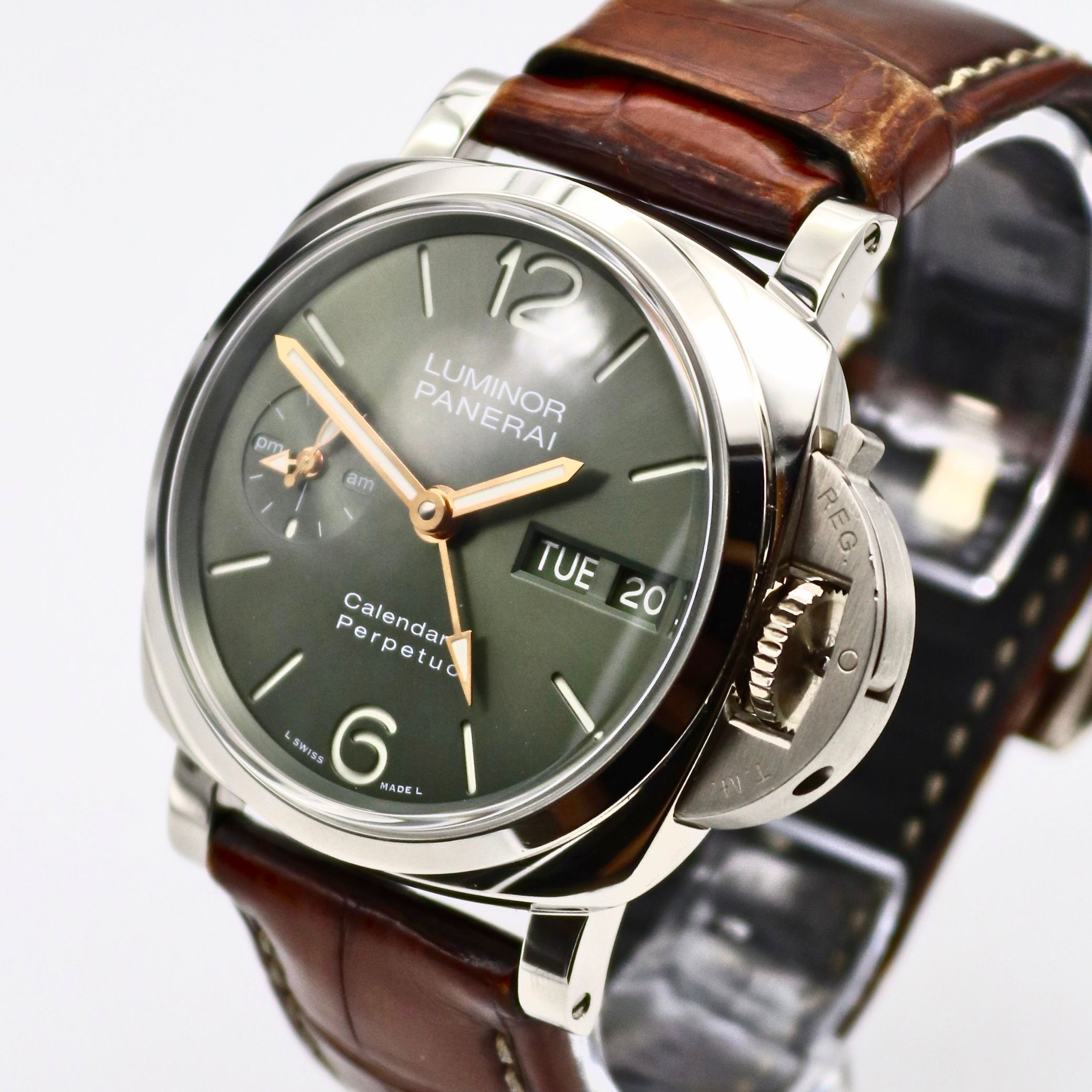 Panerai Luminor Perpetual Calendar GMT 44 mm Green Dial Platinumtech PAM00715 - Image 2