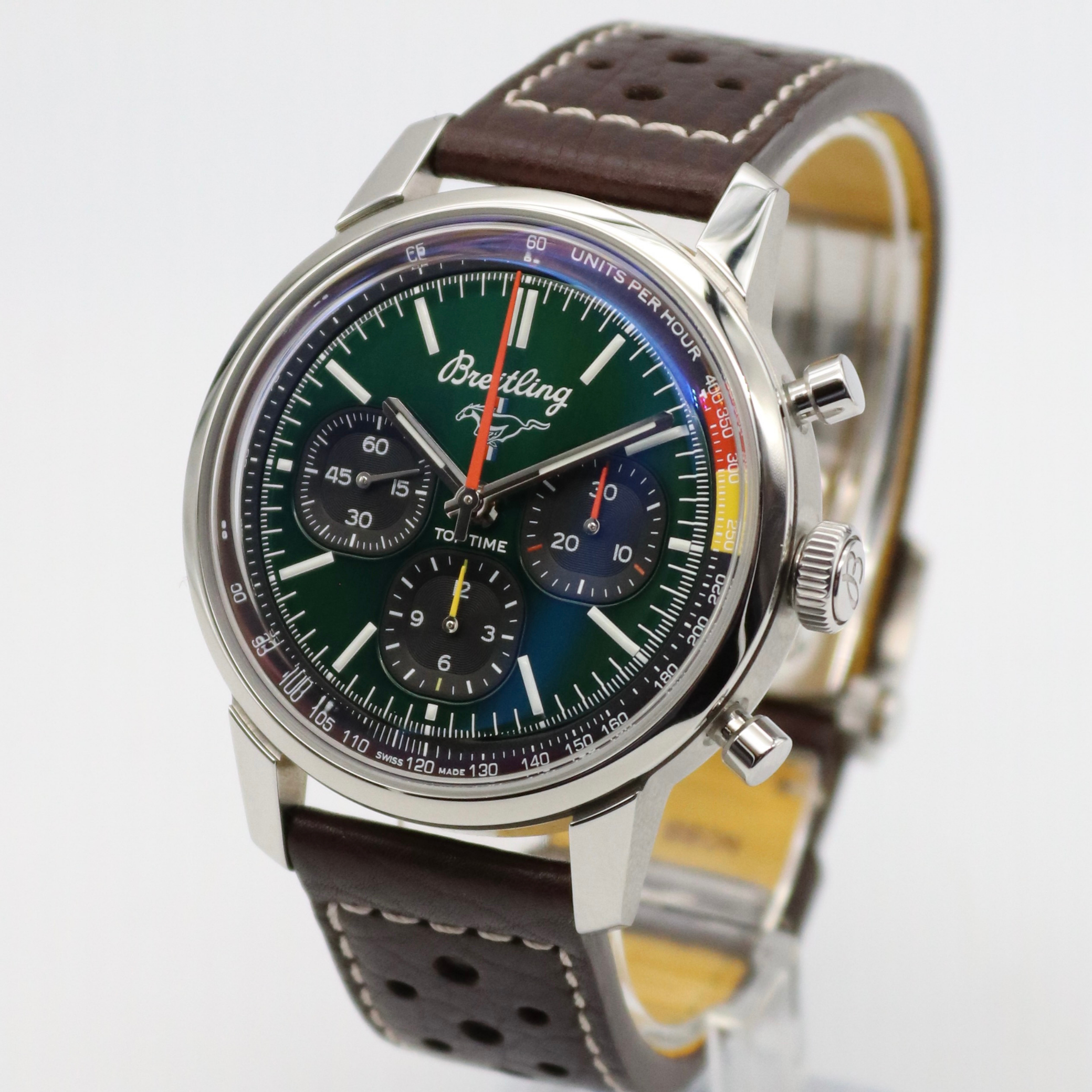 Breitling Top Time B01 Chronograph 41mm 'Ford Mustang' Green Dial Stainless Steel AB0176 - Image 2