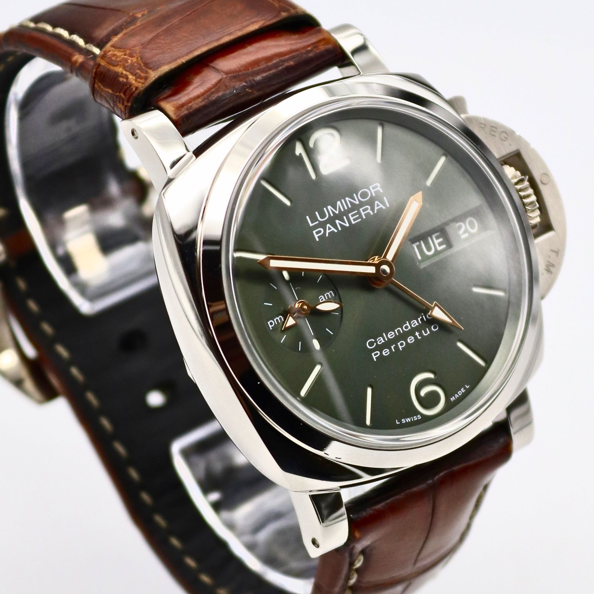 Panerai Luminor Perpetual Calendar GMT 44 mm Green Dial Platinumtech PAM00715 - Image 3