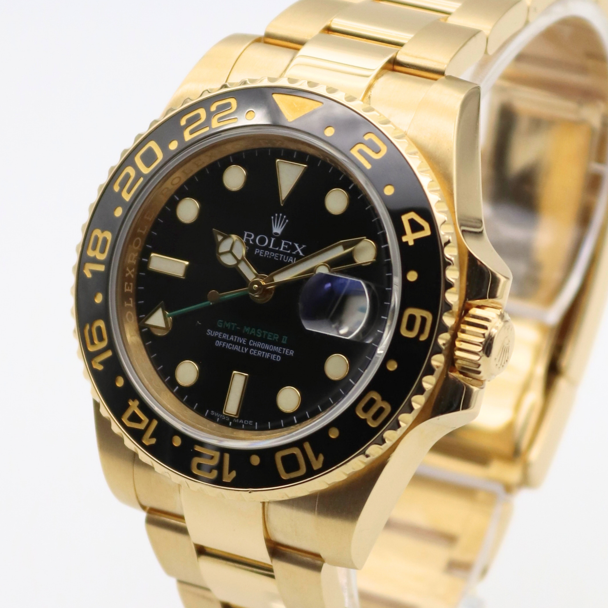 Rolex GMT-Master II 18k Yellow Gold Black Dial Ceramic Bezel 116718LN - Image 2