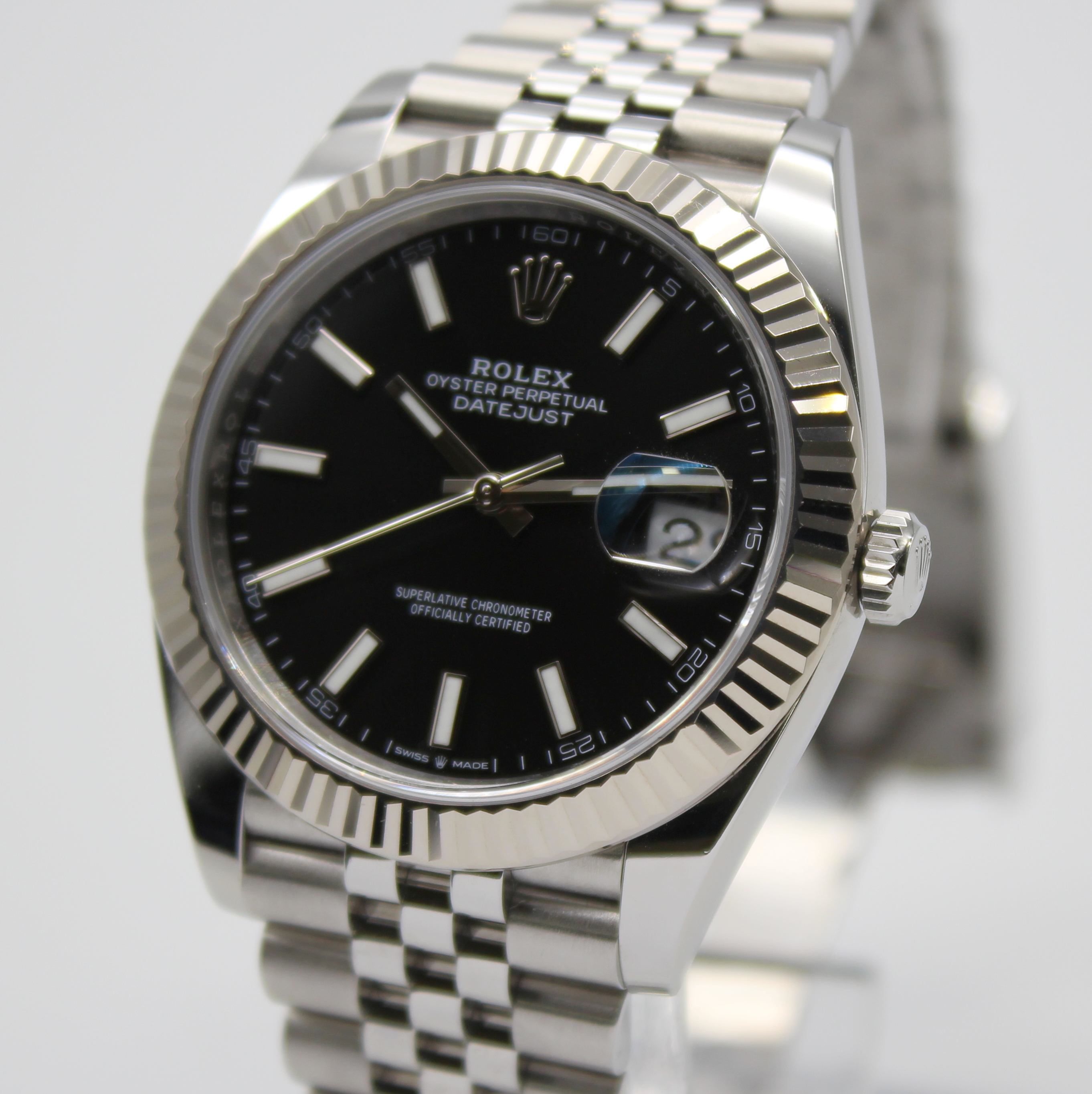 Rolex Datejust 41mm Black Dial Jubilee Bracelet Stainless Steel 126334 - Image 2