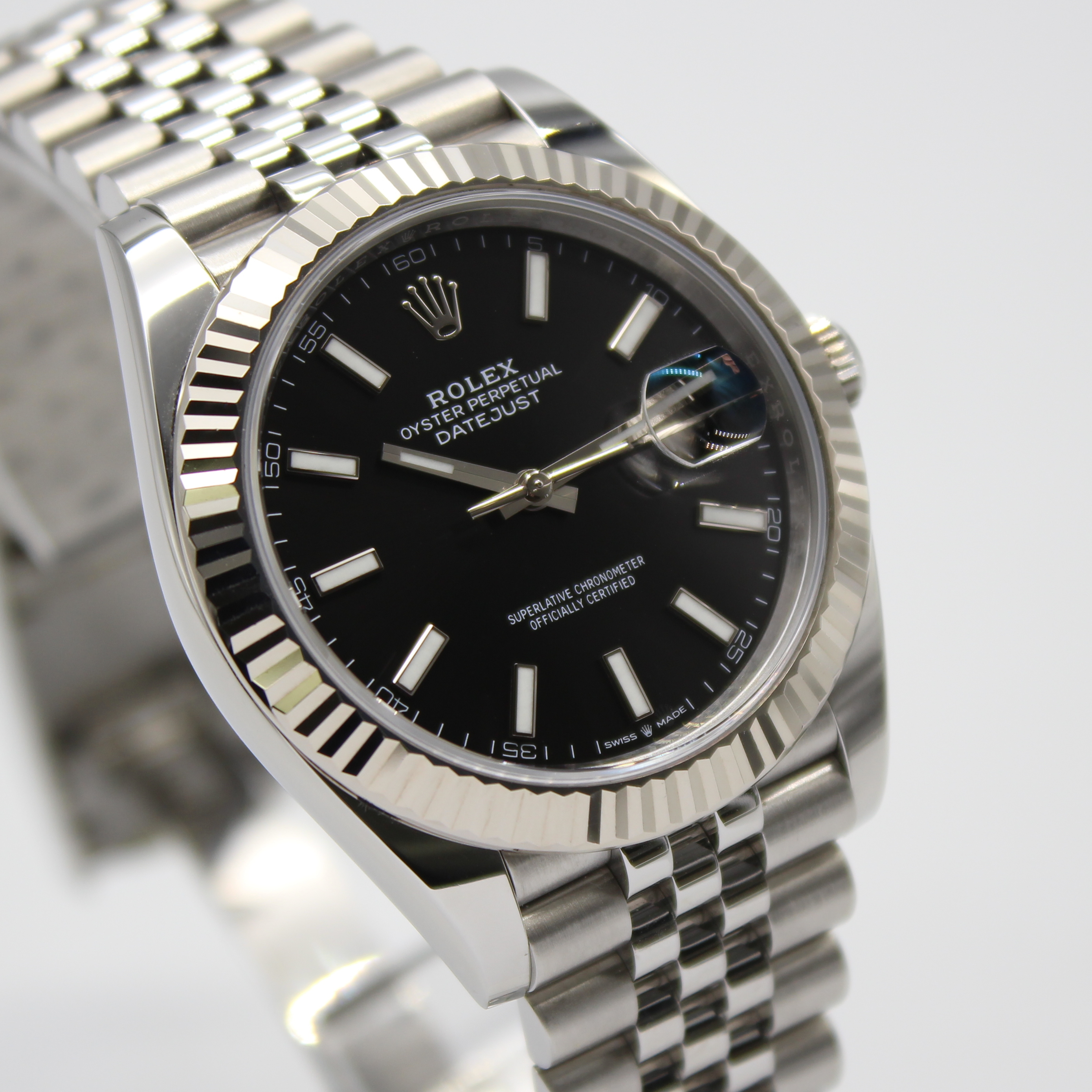 Rolex Datejust 41mm Black Dial Jubilee Bracelet Stainless Steel 126334 - Image 3