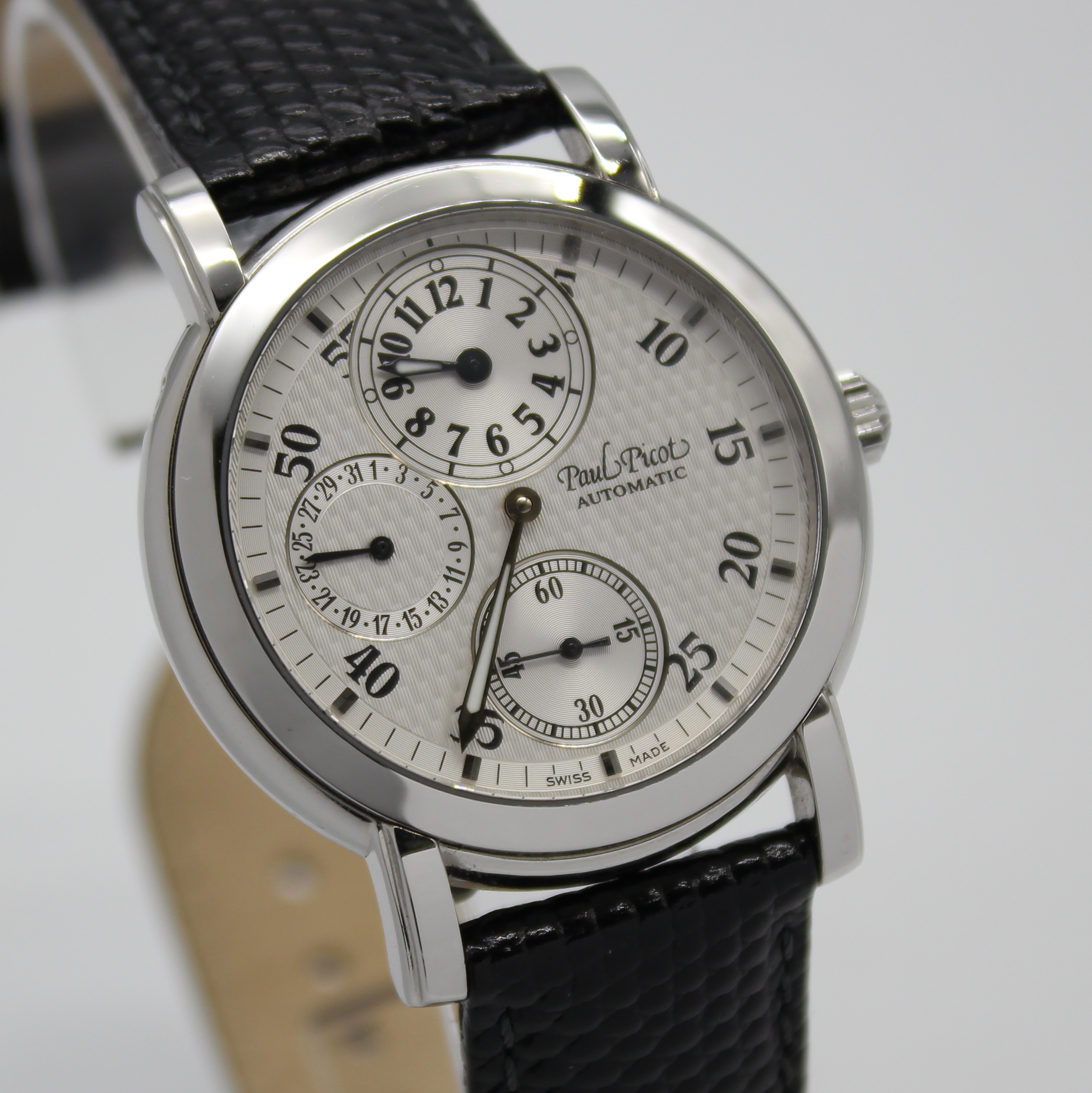 Paul Picot Firshire Ronde Regulateur 38mm Silver Dial Stainless Steel 4081 - Image 3