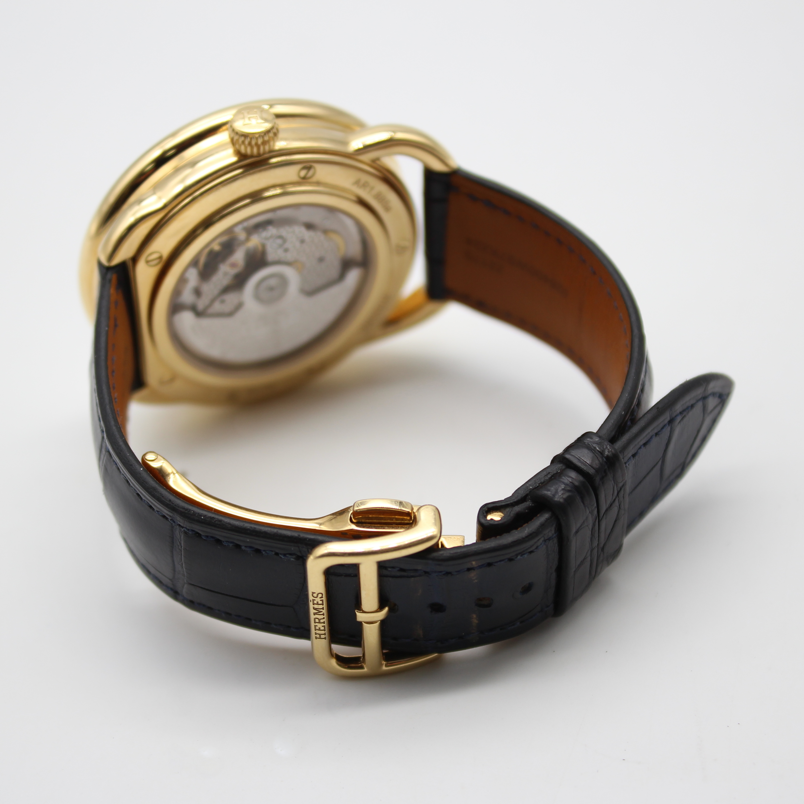 Hermès Arceau L'Heure De La Lune 43 mm Blue Dial 18k Yellow Gold W403097WW00 - Image 4