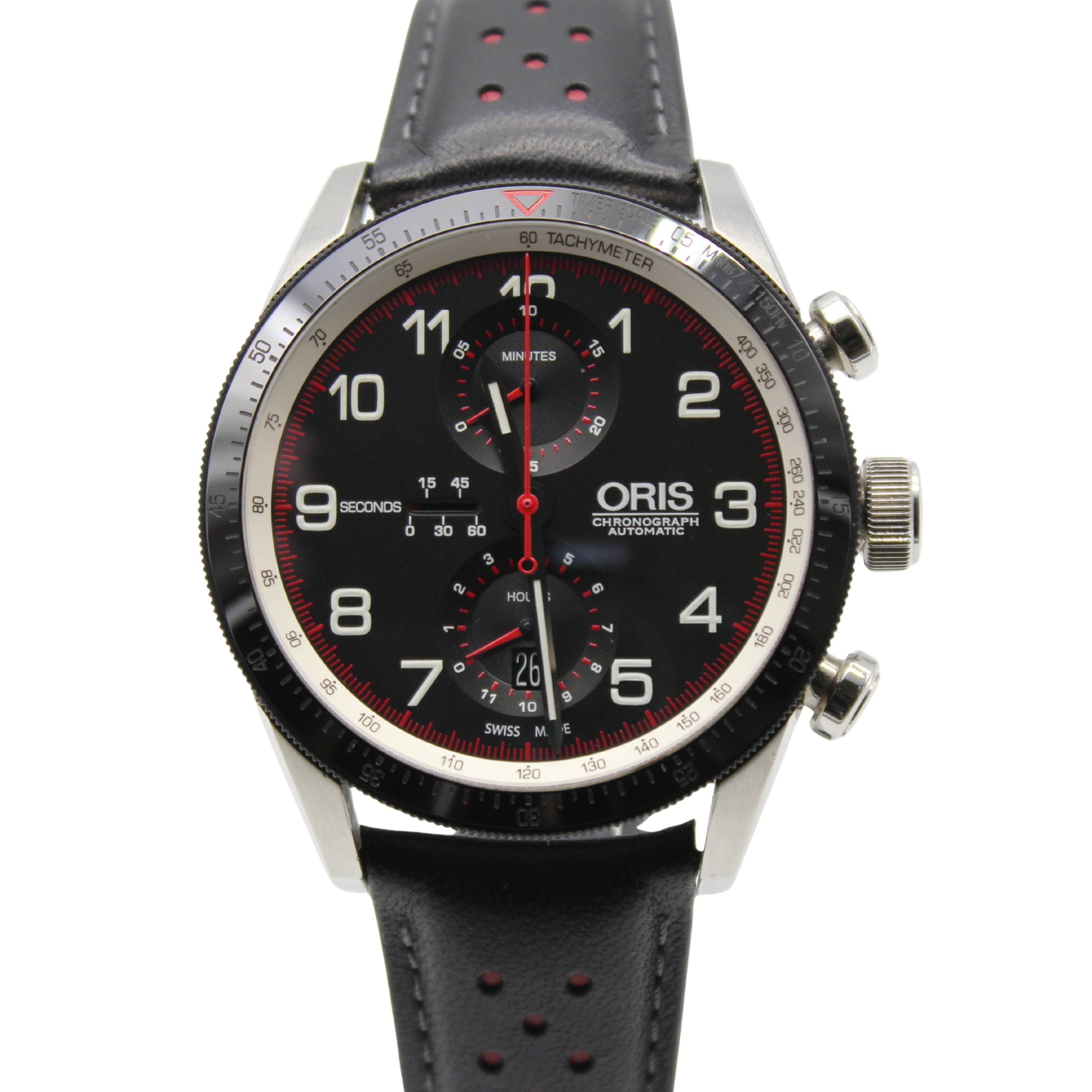 Oris Calobra Chronograph 44mm Black Dial Stainless Steel 01 774 7661 4484-Set