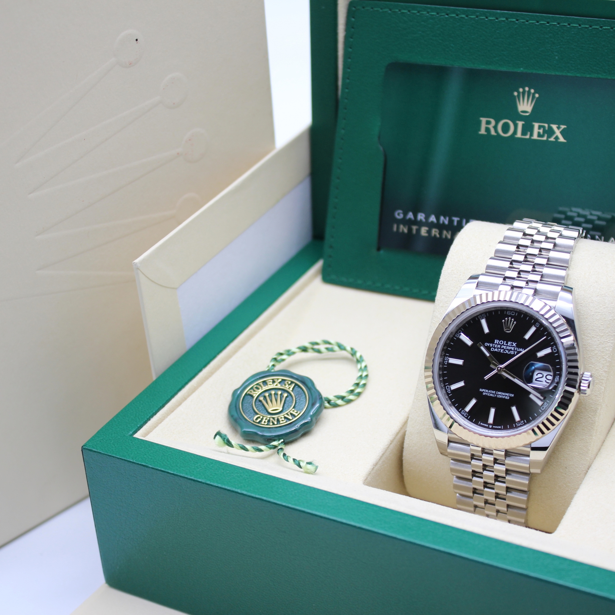 Rolex Datejust 41mm Black Dial Jubilee Bracelet Stainless Steel 126334 - Image 7