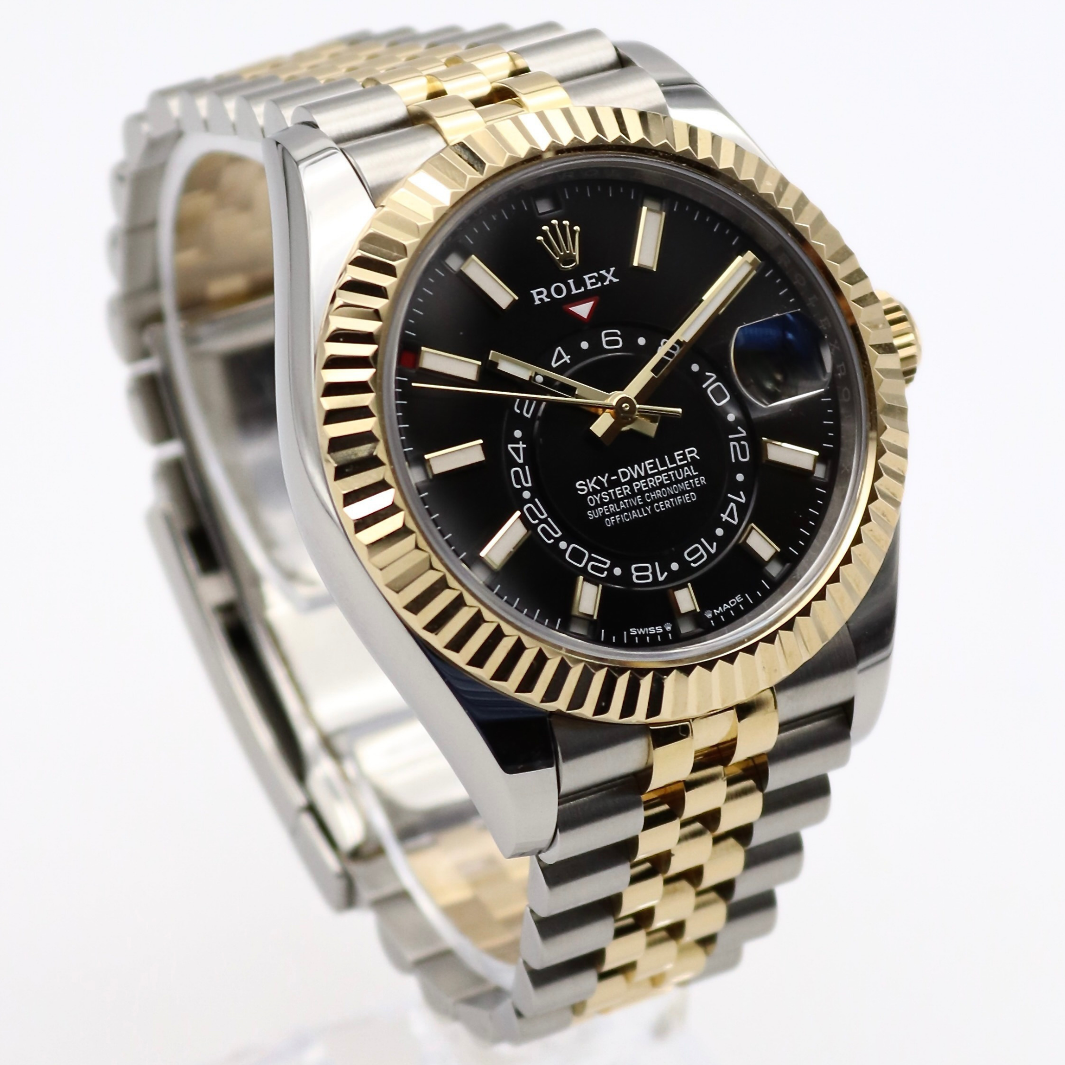 Rolex Sky-Dweller Black Dial 18k Yellow Gold/Stainless Steel Jubilee Bracelet 336933 - Image 3